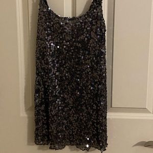 Sheer Gray Sequin Blouse